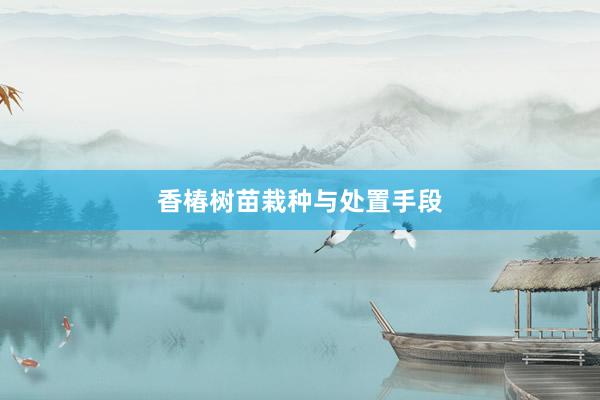 香椿树苗栽种与处置手段